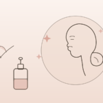 Line-art illustration of a facial glow treatment
